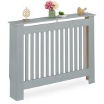 Relaxdays - cache - radiateur, superbe design, tablette pratique, en mdf, h x l x p : 83 x 112 x 19 cm, ...