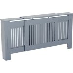 Cache - radiateur rglable chelsea style moderne h 82 x l 140?204 x p 20. 5 cm, gris - fonc