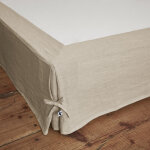 Cache - sommier 140 x 190 cm ? 100% lin lav� soline sable