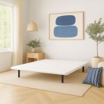 Cache - sommier 140x190 blanc jersey pour cadre  lattes