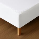 Cache sommier 160x200 blanc ? tissu doux et extensible ? rendu impeccable ? facile à installer Cache sommier 160x200 blanc ? tissu doux et extensible ? rendu impeccable ? facile à installer