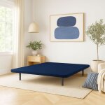 Cache - sommier 160x200 marine jersey pour cadre � lattes