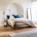 Someo - cache - sommier beige leave 160x200