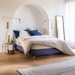 Cache - sommier leave marine - someo 90x190 cm