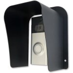 Cache de sonnette �tanche en m�tal noir pour sonnettes sans fil, bo�tiers muraux, portes d'entr�e et ...
