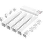 Mophorn cache - tuyau d�coratif en pvc pour climatiseur. livr� avec 4 conduits droits et tous les composants. ...