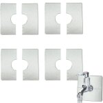 Cache - tuyau de douche 28 mm, 4 pi�ces, plaque carr�e fendue en plastique, cache d�coratif amovible, ...