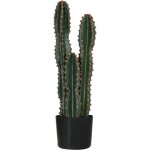Cactus artificiel grand r�alisme 3 pieds dim. � 17 x 60h cm pot inclus vert