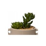 Cactus en pot d�coratif, plante artificielle 13x13 cm