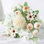 Feiyue - cadeaux de saint - valentin, belles fleurs artificielles en soie, fausses fleurs, bouquet de ...