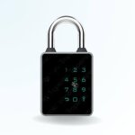 Cadenas � code et badge connect� locky pad - code, badge, bluetooth, et cl� de secours