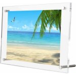 Cadre en acrylique pour photo 15x20 cm, transparent cadre d'image � double clair panneau, cadre d'affichage ...