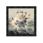Ac - deco - cadre en bois avec impression en pvc vernis 'arche' - noir - 80 x 80 cm - collection binnet ... Ac - deco - cadre en bois avec impression en pvc vernis 'arche' - noir - 80 x 80 cm - collection binnet ...