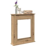 Cadre de chemin�e ch�ne artisanal 75x20x87, 5 cm bois ing�nierie vidaxl