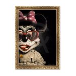 Cadre dcoratif en bois avec impression en pvc vernis 'bad minnie' - dor - 60 x 90 cm - collection granger ...