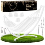 Cadre de hamac, support de jardin en mtal pour deux personnes, pour un hamac jusqu' 250 kg, blanc, ...