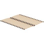 Cadre de lit 160x200 cm ? 34 lattes en h�tre lamell� ? conception flexible pour confort optimal ? assemblage ...
