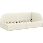 Cadre de lit d'angle cr�me 80 cm x 200 cm velours vidaxl