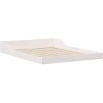Cadre de lit blanc 140 x 190 cm bois massif en pin vidaxl Cadre de lit blanc 140 x 190 cm bois massif en pin vidaxl