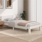 The living store - cadre de lit sans matelas blanc bois de pin massif 90x200 cm - cadre de lit - lit ... The living store - cadre de lit sans matelas blanc bois de pin massif 90x200 cm - cadre de lit - lit ...