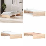 Vidaxl - cadre de lit sans matelas bois massif 90x190 cm - cadre de lit - lit simple - bois massif - ... Vidaxl - cadre de lit sans matelas bois massif 90x190 cm - cadre de lit - lit simple - bois massif - ...