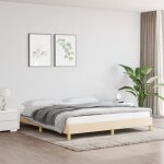 The living store - cadre de lit sans matelas crème 180x200 cm tissu - cadre de lit - lit double - literie ... The living store - cadre de lit sans matelas crème 180x200 cm tissu - cadre de lit - lit double - literie ...