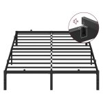 Cadre de lit double, 160 x 200 cm, cadre en m�tal, espace de rangement au dessous, moderne, lit d'invit�, ...