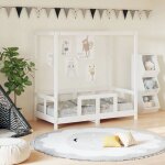 Cadre de lit pour enfant blanc 70x140 cm bois de pin massif Cadre de lit pour enfant blanc 70x140 cm bois de pin massif