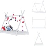 Cadre de lit d'enfant blanc bois de pin massif 70x140 cm - lit bébé - lit enfant - tipi enfant - lit ... Cadre de lit d'enfant blanc bois de pin massif 70x140 cm - lit bébé - lit enfant - tipi enfant - lit ...