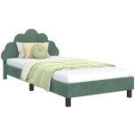 Cadre de lit pour enfants avec t�te de lit vert mer 90 x 190 cm vidaxl