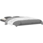 Jinlefu - cadre de lit sans matelas gris 120x190 cm bois de pin massif vidaxl Jinlefu - cadre de lit sans matelas gris 120x190 cm bois de pin massif vidaxl