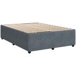 Cadre de lit gris fonc 160 x 200 cm velours - vidaxl
