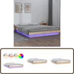 Vidaxl - cadre de lit à led sans matelas bois massif - cadre de lit - lit design - lit bois - lumieres ... Vidaxl - cadre de lit à led sans matelas bois massif - cadre de lit - lit design - lit bois - lumieres ...