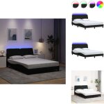 Vidaxl - cadre de lit avec led sans matelas noir 140x190 cm tissu - cadre de lit - cadres de lit - lit ... Vidaxl - cadre de lit avec led sans matelas noir 140x190 cm tissu - cadre de lit - cadres de lit - lit ...