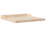 Cadre de lit marron 180 x 220 cm bois massif en pin vidaxl