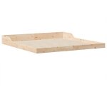 Cadre de lit marron 200 x 220 cm bois massif en pin vidaxl