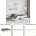 The living store - cadre de lit m�tal blanc 140x190 cm - cadre de lit - lit double - lit metal - lit ...