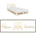 Vidaxl - cadre de lit de palette sans matelas bois pin massif 120x200 cm - cadre de lit - lit plateforme ...