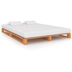 Cadre de lit de palette sans matelas - structure de lit 140x200 cm bois massif 530943