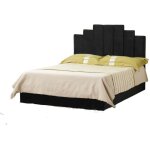 Cadre de lit piano velours 160x200 cm