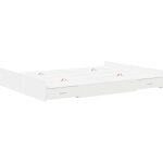 Cadre de lit avec rangement avec tte de lit blanc 140 x 190 cm vidaxl
