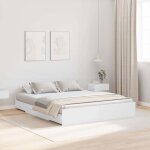 Torana - cadre de lit avec rangement avec tte de lit blanc 140 x 190 cm