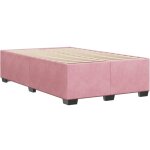 Cadre de lit sans matelas rose 120x190 cm velours vidaxl