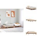 Cadre de lit sans matelas 100x200 cm bois massif de pin - cadre de lit - cadres de lit - meuble de chambre ...