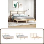 Vidaxl - cadre de lit sans matelas 120x190 cm bois massif - cadre de lit - lit en bois - lit double - ...