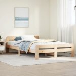 Cadre de lit sans matelas 120x190 cm bois de pin massif vidaxl