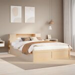 Cadre de lit sans matelas 140x190 cm bois de pin massif vidaxl