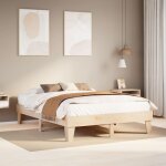 Cadre de lit sans matelas 140x190 cm bois de pin massif vidaxl