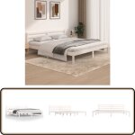 Cadre de lit sans matelas 180x200 cm blanc - cadre de lit - lit double - lit super king - bois de pin ...