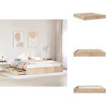 Vidaxl - cadre de lit sans matelas 180x200 cm bois massif de pin - cadre de lit - cadres de lit - sommier ...